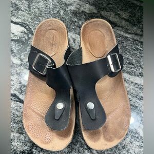 * 4/$20
Black and Brown Sandals with Buckle